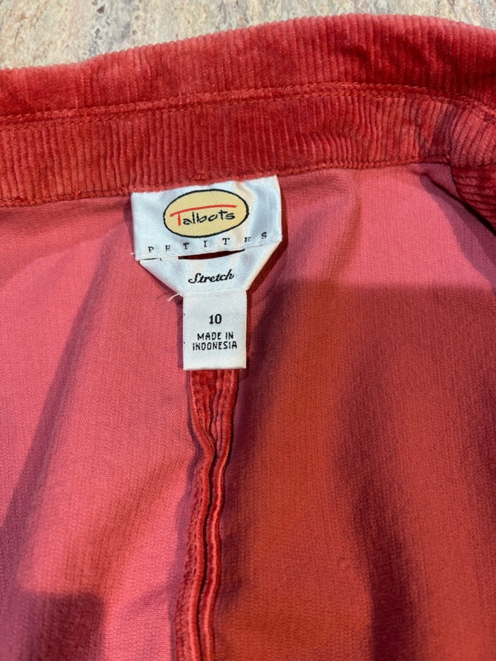 Talbots Raspberry Corduroy Cotton short shaped Jacket 10P - Picture 2 of 12